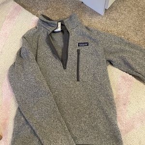 Men’s XS Patagonia Grey Marled Fleece Quarterzip Pullover